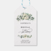 Groene Eucalyptus Bruidsdouche Cadeaulabel (Voorkant)