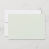 Groene Eucalyptus Bruidsdouche Dankkaart Bedankkaart (Achterkant)