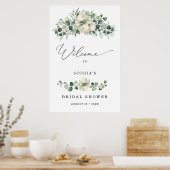 Groene Eucalyptus Bruidsdouche Welkom Poster (Keuken)