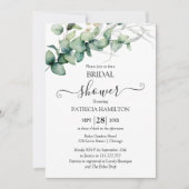 Groene Eucalyptus Bruidssalon Kaart (Voorkant)