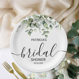Groene Eucalyptus Bruidssalon Papieren Bordje