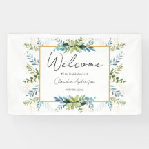Groene eucalyptus bruidsshower Banner