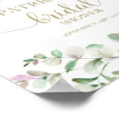 Groene Eucalyptus Bruidsshower Welkomstposter Poster (Hoek)