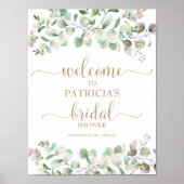 Groene Eucalyptus Bruidsshower Welkomstposter Poster (Voorkant)