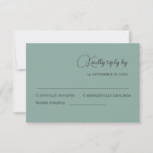 Groene eucalyptus bruiloft antwoordkaart RSVP kaartje (Voorkant)