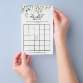 Groene Eucalyptus Bruiloft Bingo Flyer (Hand)