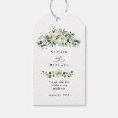 Groene Eucalyptus Bruiloft Cadeaulabel (Voorkant)