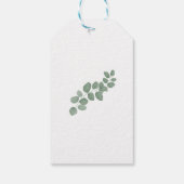 Groene eucalyptus bruiloft dank u Labels Cadeaulabel (Achterkant)