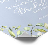 Groene Eucalyptus Bruiloft Feest Welkomst Poster (Hoek)