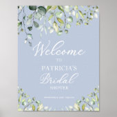 Groene Eucalyptus Bruiloft Feest Welkomst Poster (Voorkant)