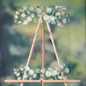 Groene Eucalyptus Bruiloft Feest Welkomstbord Acryl Bord (Neutraal)