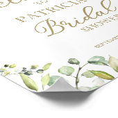 Groene Eucalyptus Bruiloft Feest Welkomstposter Poster (Hoek)