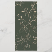 Groene Eucalyptus Bruiloft Menu (Achterkant)