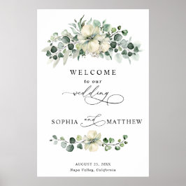 Groene Eucalyptus Bruiloft Poster