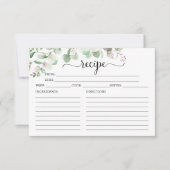 Groene Eucalyptus Bruiloft Recept Kaarten (Voorkant)