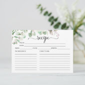 Groene Eucalyptus Bruiloft Recept Kaarten (Staand voorkant)