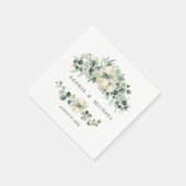 Groene Eucalyptus Bruiloft Servet (Hoek)