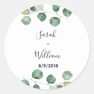 Groene Eucalyptus bruiloft Sticker