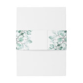 Groene Eucalyptus bruiloft uitnodiging buik band Uitnodigingen Wikkel (Achterkant Voorbeeld)