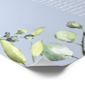 Groene Eucalyptus Bruiloft Zitkamer Stoelen Chart Poster (Hoek)