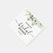 Groene Eucalyptus Bruiloftsborrel Servet (Hoek)