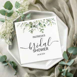 Groene Eucalyptus Bruiloftsborrel Servet