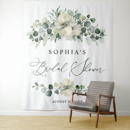 Groene Eucalyptus Bruiloftsborrel Wandkleed