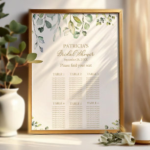 Groene Eucalyptus Bruiloftsontbijt Zitplaatsenkaar Poster