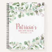 Groene Eucalyptus Bruiloftsreceptenboek Notitieboek (Voorkant)