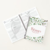 Groene Eucalyptus Bruiloftsreceptenboek Notitieboek (Binnen)