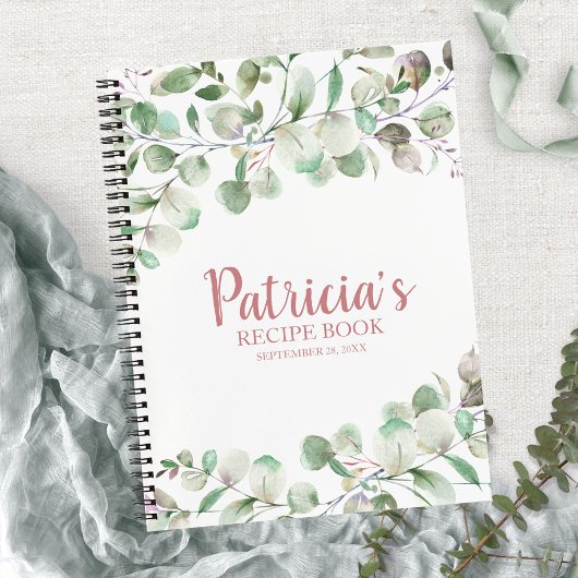 Groene Eucalyptus Bruiloftsreceptenboek Notitieboek