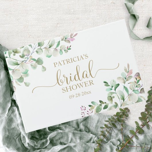 Groene Eucalyptus Bruiloftsshower Gastboek Gastenboek