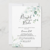 Groene Eucalyptus Brunch met bride Shower Kaart (Voorkant)