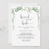 Groene Eucalyptus Brunch met bride Shower Kaart (Voorkant)