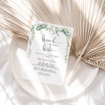 Groene Eucalyptus Brunch met bride Shower Kaart<br><div class="desc">Deze groene eucalyptusbrunch met de bruiddoucheuitnodiging is perfect voor een moderne trouwdouche. Het ontwerp omvat waterverf van met de hand getrokken elegante botanische eucalyptustakken en -bladeren,  die geometrische lijsten omhelzen.</div>