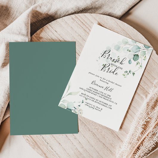 Groene Eucalyptus Brunch met bride Shower Kaart