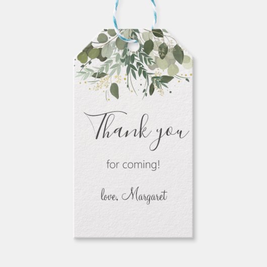 Groene Eucalyptus Cadeautags Cadeaulabel (Voorkant)