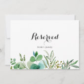 Groene Eucalyptus Calligraphy Wedding Reserved Sig (Voorkant)