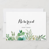 Groene Eucalyptus Calligraphy Wedding Reserved Sig (Achterkant)
