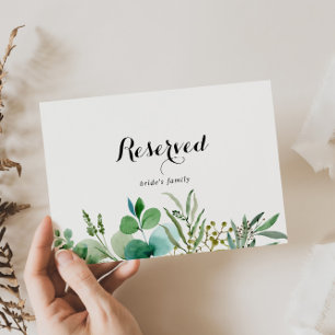 Groene Eucalyptus Calligraphy Wedding Reserved Sig