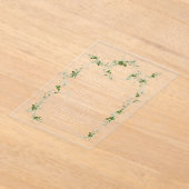 Groene Eucalyptus Crème Krans Monogram Huwelijk Acryl Uitnodigingen (Laagn)