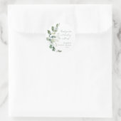 Groene Eucalyptus Custom Vrijgezellenfeest Dank u Ronde Sticker (Tas)
