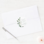 Groene Eucalyptus Custom Vrijgezellenfeest Dank u Ronde Sticker (Envelop)