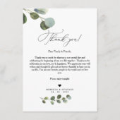 Groene Eucalyptus Dankjewel Briefkaart (Voorkant)