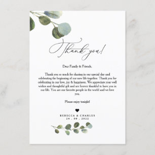 Groene Eucalyptus Dankjewel Briefkaart