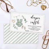 Groene eucalyptus diaper baby shower kaarten