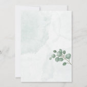 Groene eucalyptus doop uitnodiging (Achterkant)