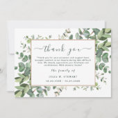 Groene Eucalyptus Eenvoudige Begrafenis Dank u Opm Kaart (Voorkant)