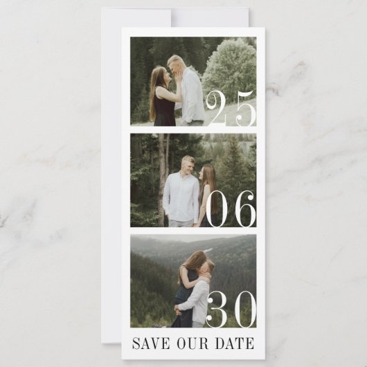 Groene Eucalyptus Emerald Rustieke Fotokalender Save The Date (Voorkant)