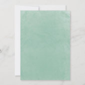 Groene Eucalyptus en Cotton Engagement Party Invit Kaart (Achterkant)